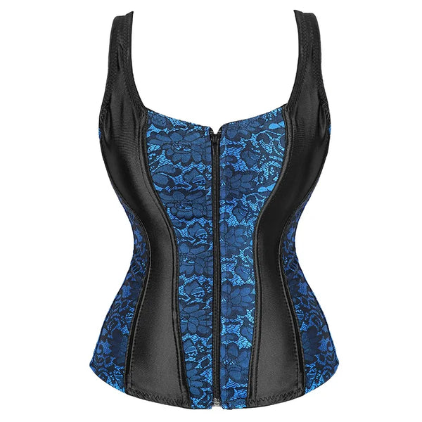 Renaissance Fair Pirate Goth Corset, Vintage Bustier Medieval Corset Top