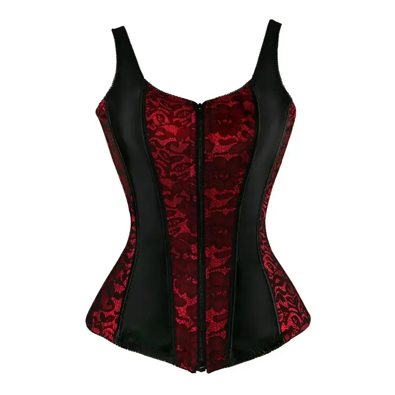 Renaissance Fair Pirate Goth Corset, Vintage Bustier Medieval Corset Top