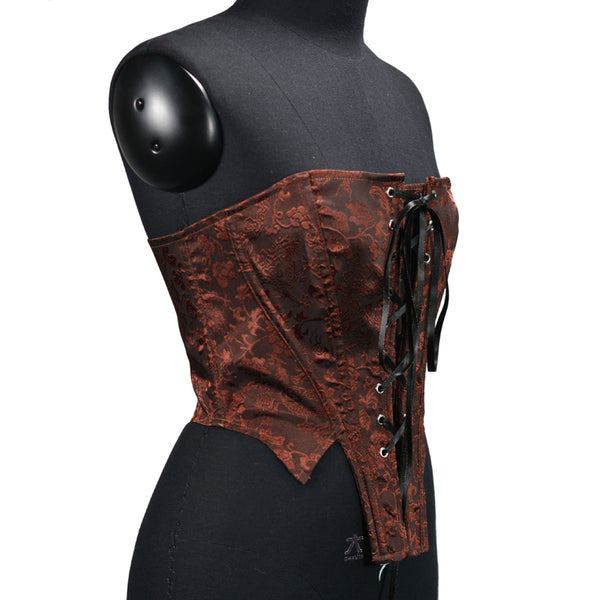 Renaissance Floral Corser Top, Medieval Bustier Milkmaid Victorian Prom Dress Corset