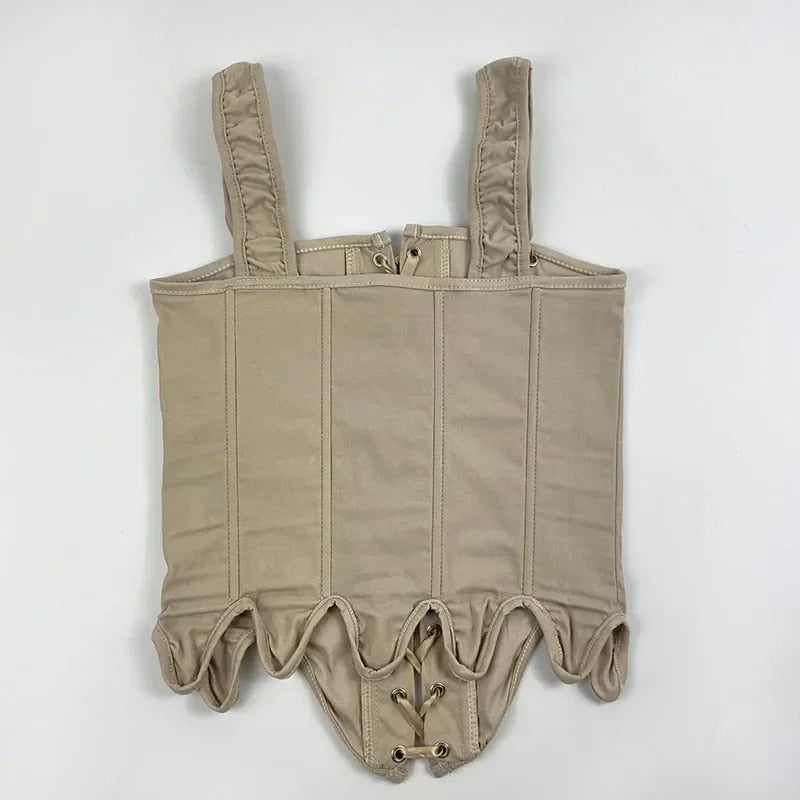 Renaissance Floral Milkmaid Corset, Cottagecore Bustier Corset Top