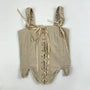 Renaissance Floral Milkmaid Corset, Cottagecore Bustier Corset Top
