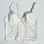Renaissance Overbust Milkmaid Corset, Vintage Victorian Elegant Front Lace up Corset Top