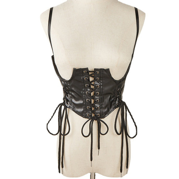 Renaissance Lace up Pirate Corset, Underbust Wide Waist Corset Belt,