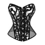 Renaissance Mesh Corset Top, Steampunk Goth Overbust Corset