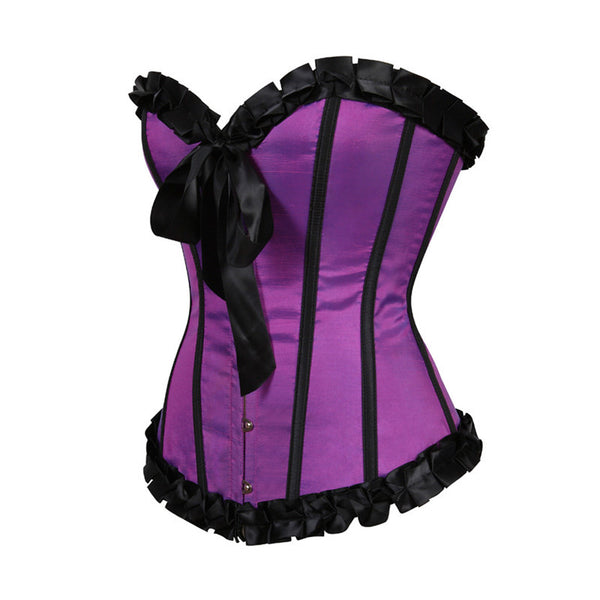 Renaissance Overbust Gothic Corset, Unique Lace up Party Corset,