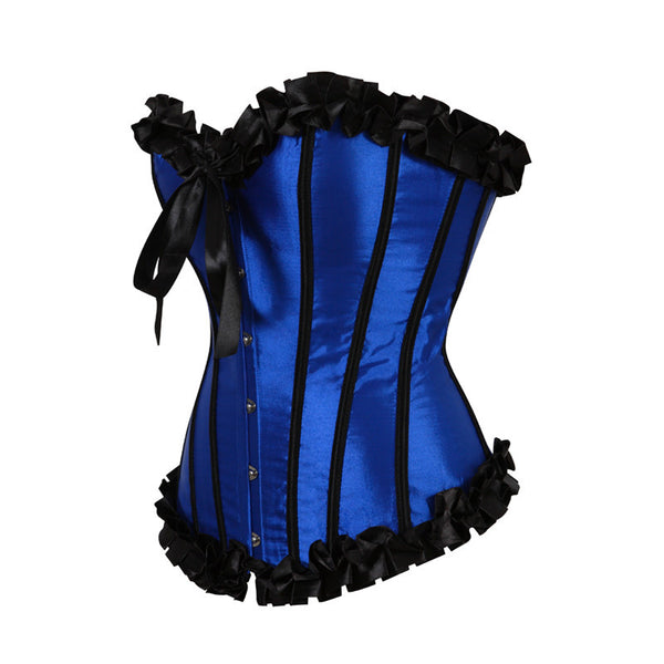 Renaissance Overbust Gothic Corset, Unique Lace up Party Corset,