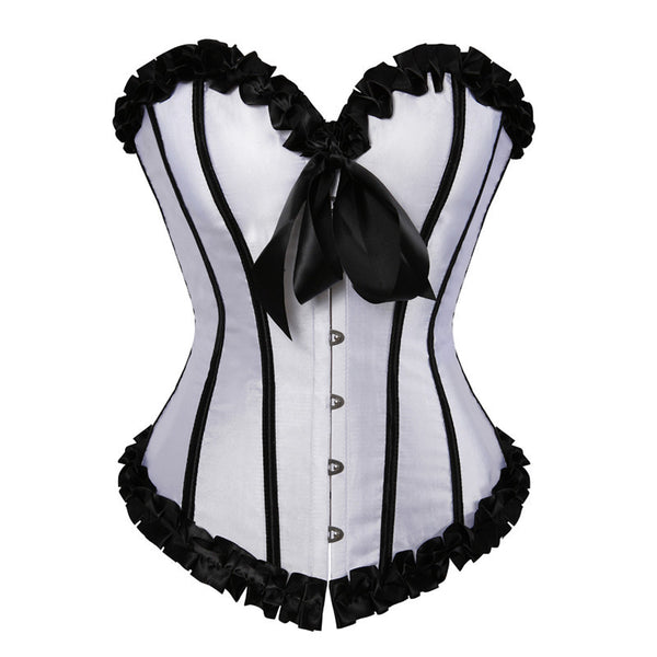 Renaissance Overbust Gothic Corset, Unique Lace up Party Corset,