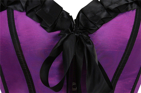 Renaissance Overbust Gothic Corset, Unique Lace up Party Corset,