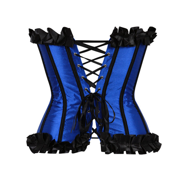 Renaissance Overbust Gothic Corset, Unique Lace up Party Corset,