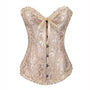 Renaissance Overbust Lace up Corset, Floral Medieval Corset Top, Victorian Prom Dress Corset