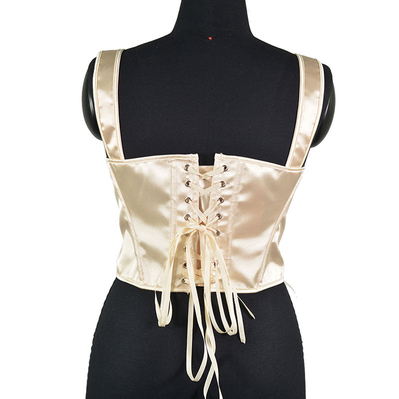 Renaissance Overbust Tapestry Corset, Medieval Vintage Tank Corset Top,