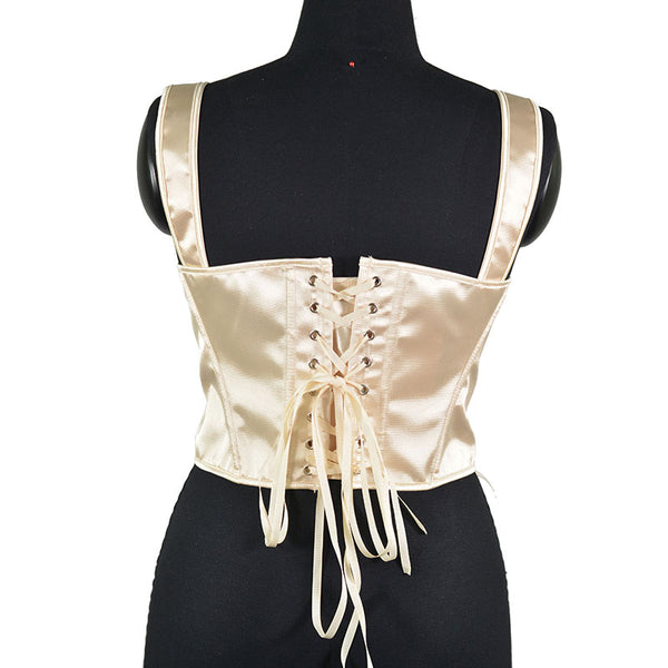 Renaissance Overbust Tapestry Corset, Medieval Vintage Tank Corset Top,