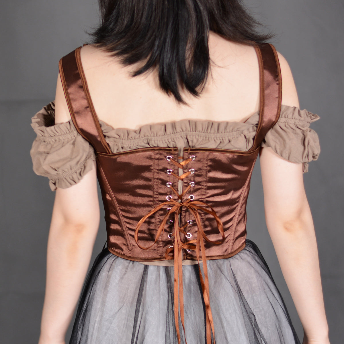 Renaissance Overbust Tapestry Corset, Medieval Vintage Tank Corset Top,