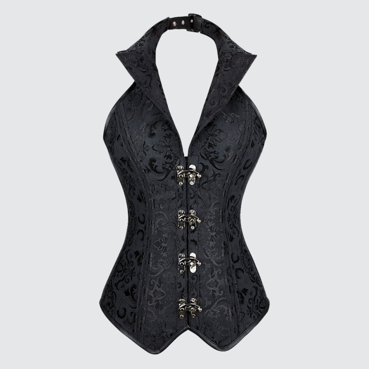 Renaissance Ren Faire Black Corset, Steampunk Underbust Vintage Corset