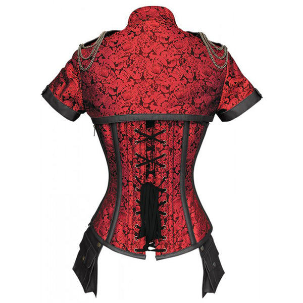 Renaissance Steampunk Gothic Corset – Ren Faire Viking Halloween Costume, Retro Witch Corset