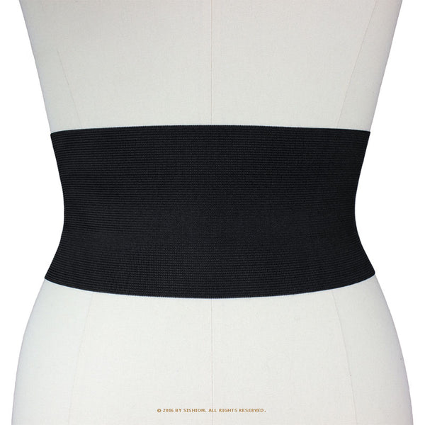 Renaissance Underbust Leather Corset, Wide Waist Elastic Corset Belt,