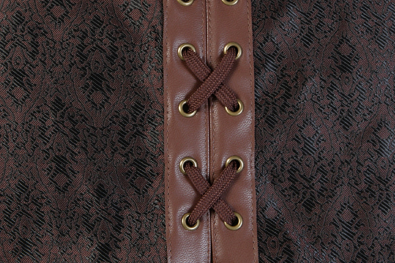 Renaissance Victorian Goth Corset, Medieval Steampunk Leather Corset, Vintage Overbust Pirate Cosplay Corset