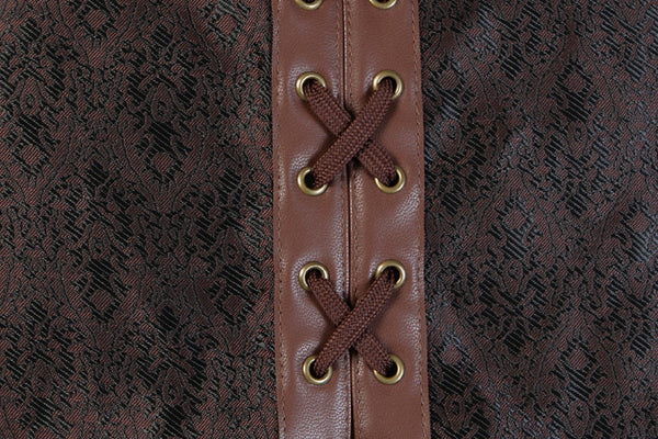 Renaissance Victorian Goth Corset, Medieval Steampunk Leather Corset, Vintage Overbust Pirate Cosplay Corset