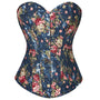 Renaissance Victorian Vintage Corset, Fairy Floral Overbust Corset,