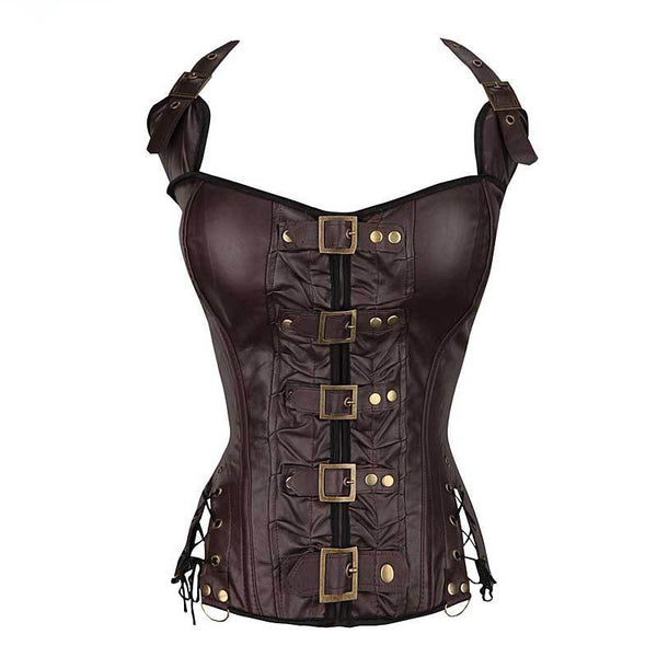 Renaissance Vintage Ren Faire Corset, Medieval Goth Overbust Corset, Victorian Steampunk Back Lace Up Corset