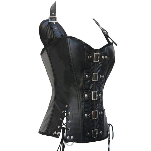 Renaissance Vintage Ren Faire Corset, Medieval Goth Overbust Corset, Victorian Steampunk Back Lace Up Corset