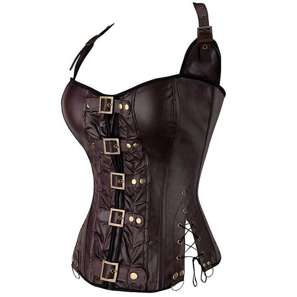 Renaissance Vintage Ren Faire Corset, Medieval Goth Overbust Corset, Victorian Steampunk Back Lace Up Corset