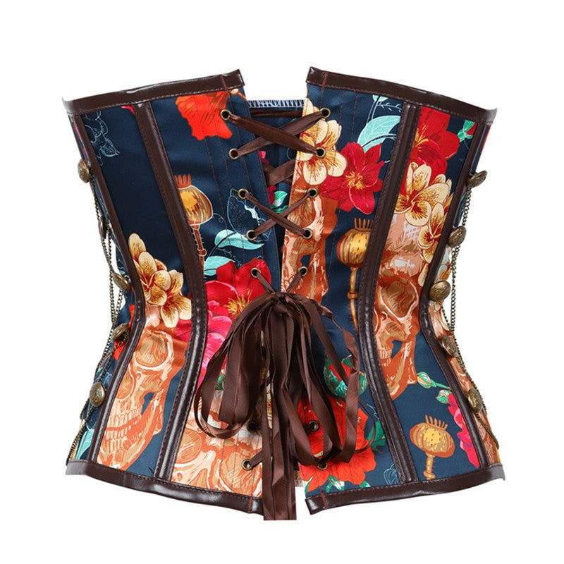 Steam Rose Cincher - Steampunk Floral Victorian Corset