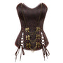 Steampunk Goth Overbust Corset, Medieval Renaissance Lace up Corset,