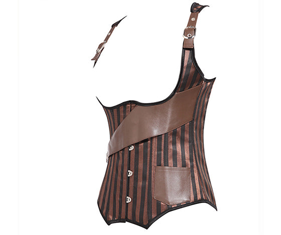 Steampunk Goth Underbust Corset, Medieval Renaissance Lace up Corset,