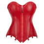 Overbust Zipper Goth Corset, Comfort Colours Leather Corset for Womens