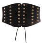 Unique Underbust Black Corset, Wide Waist Elastic Corset Belt,