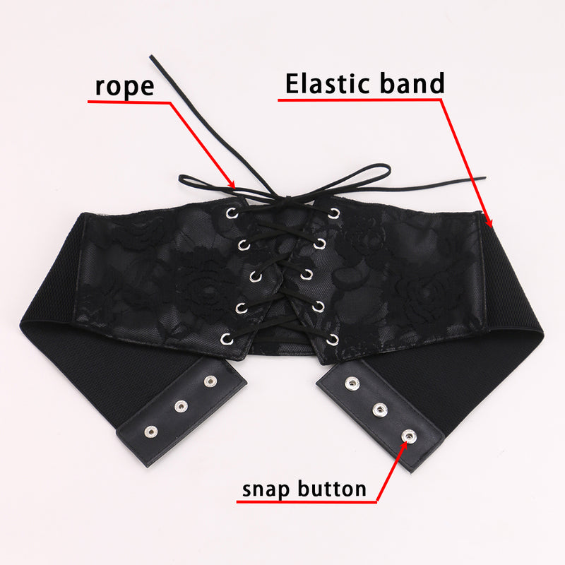Midnight Embrace Gothic Underbust Black Corset Belt