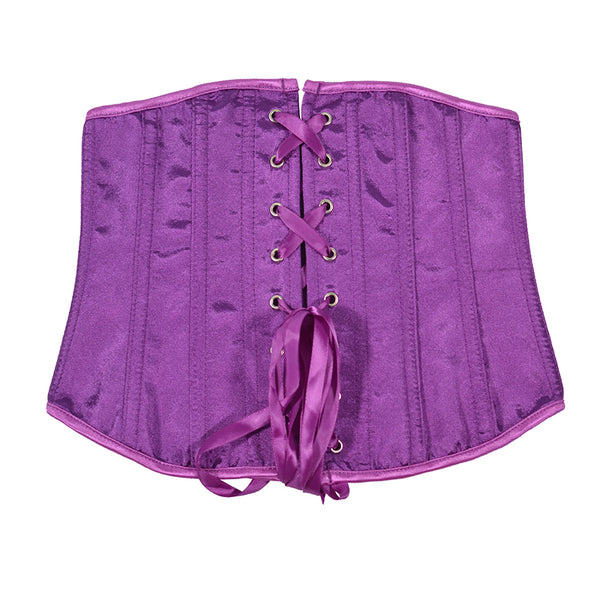 Unique Underbust Lace up Corset, Elegant Plastic Boned Waist Corset, Retro Lolita Style Body Shapper