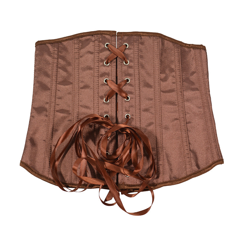 Unique Underbust Lace up Corset, Elegant Plastic Boned Waist Corset, Retro Lolita Style Body Shapper