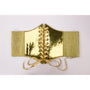 Unique Lace up Underbust Corset, Fairy Elastic Waist Gold Corset,