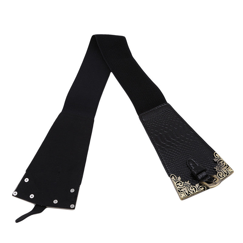 Unique Underbust Leather Belt, Elegant Wide Waist Corset,