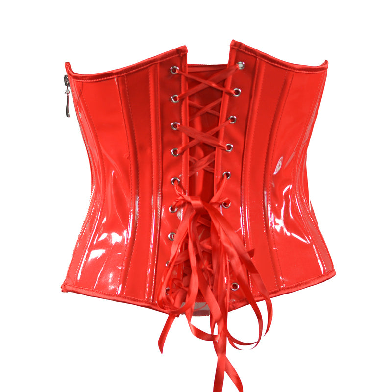 Unique Underbust Leather Corset, Renaissance Lace up Vintage Corset, Womens Retro Cupless Corset