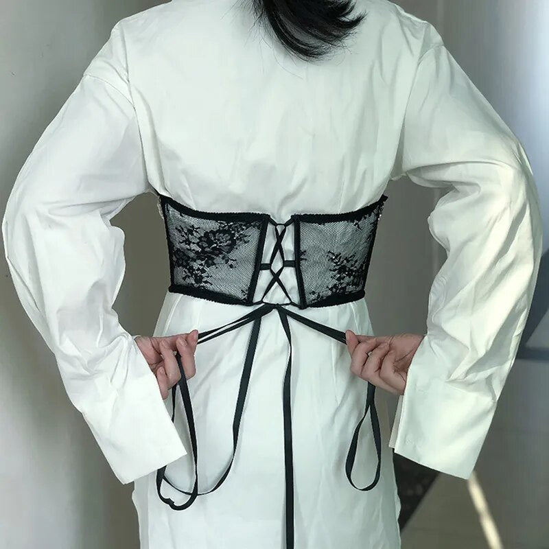 Blooming Contour Unique Underbust Mesh Corset