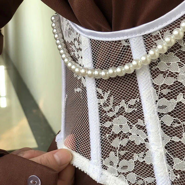 Blooming Contour Unique Underbust Mesh Corset