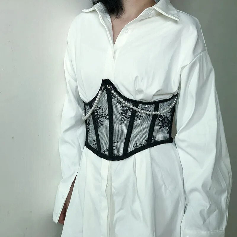 Blooming Contour Unique Underbust Mesh Corset
