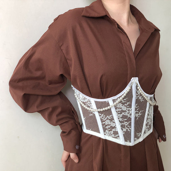 Blooming Contour Unique Underbust Mesh Corset
