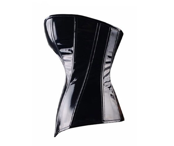 Noir Aristocrat Overbust Steampunk Leather Corset