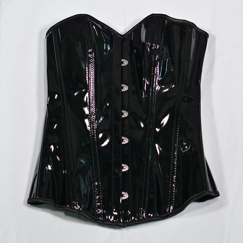 Noir Aristocrat Overbust Steampunk Leather Corset