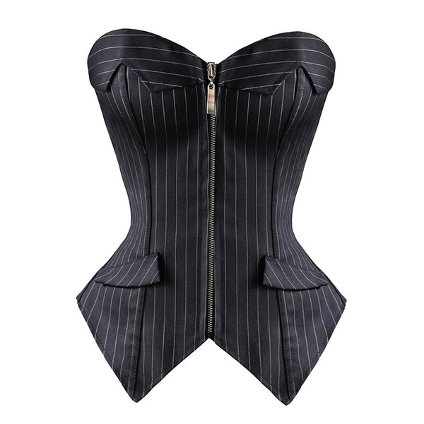 Overbust Strapless Asymmetrical Corset