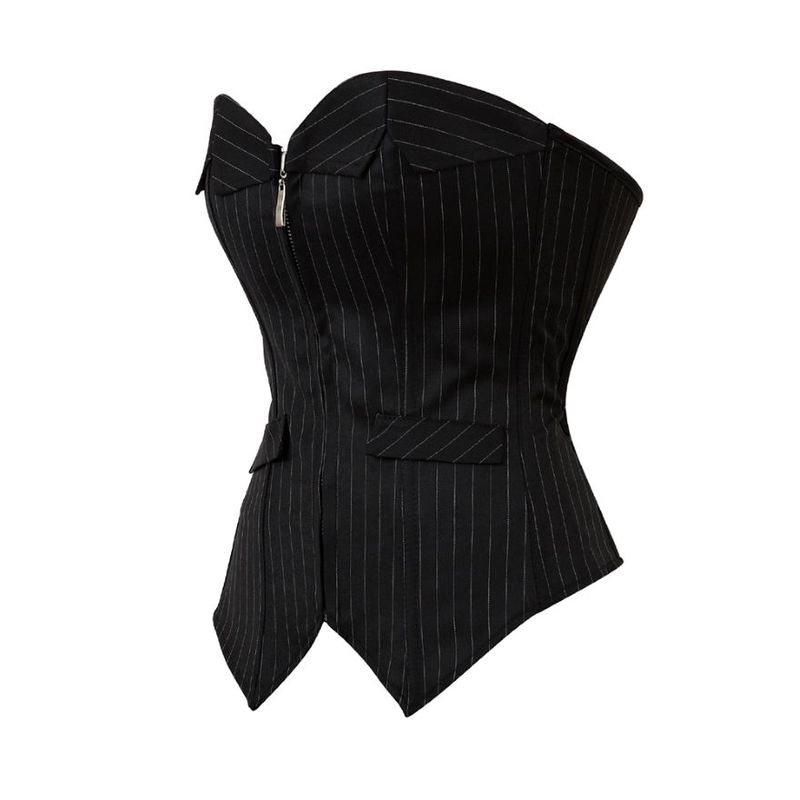 Overbust Strapless Asymmetrical Corset