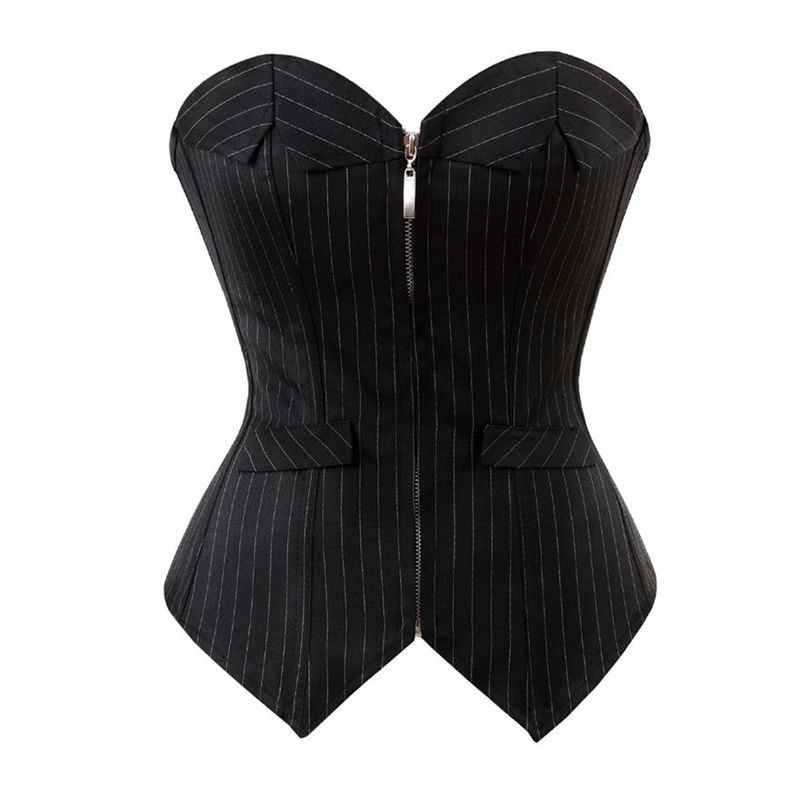 Overbust Strapless Asymmetrical Corset