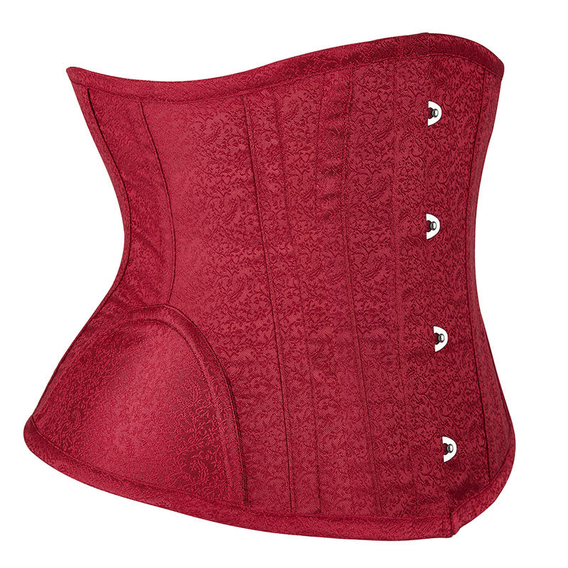 Victorian Renaissance Vintage Corset – Ren Faire Underbust Lace-Up Corset, Medieval Fantasy Goth Corset