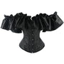Victorian Renaissance Overbust Corset – Vintage Steampunk Corset,Off Shoulder Ruffles Corset