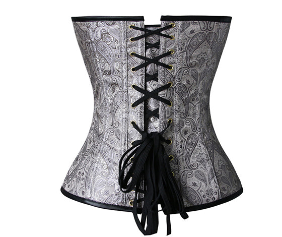 Victorian Vintage Goth Corset, Medieval Renaissance Overbust Corset,