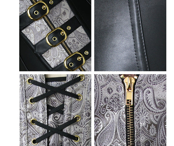 Victorian Vintage Goth Corset, Medieval Renaissance Overbust Corset,
